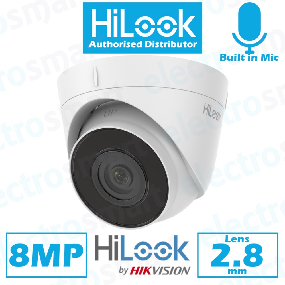 Hilook 8mp 4k Turret Network Ip Poe Cctv Security Camera 2 8mm Lens